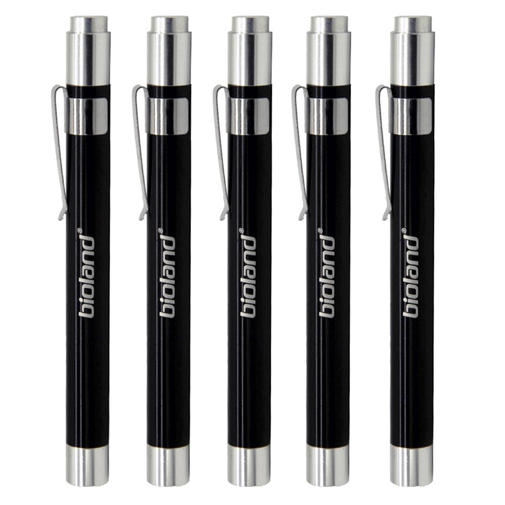 Lanterna Clínica Profissional LED Aluminio Preta Bioland 5 Und